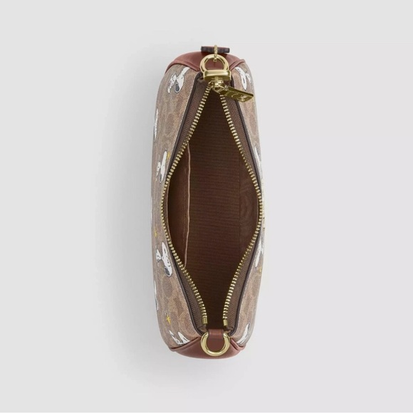 Coach X Peanuts Teri Shoulder Bag In Signature Canvas With Snoopy Print CBJ88 - Picture 3 of 15